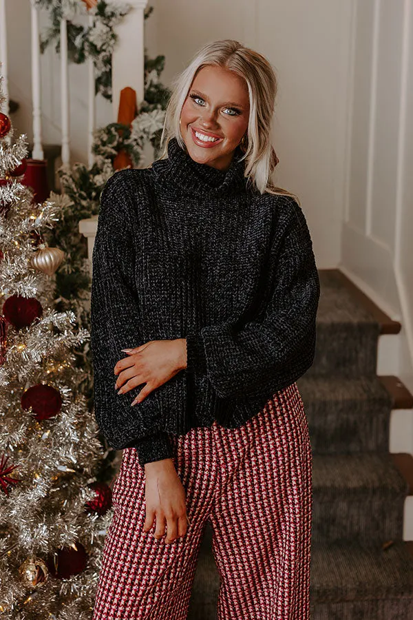 Fall Leaves Chenille Sweater In Black sold by Impressions product image thumbnail 2