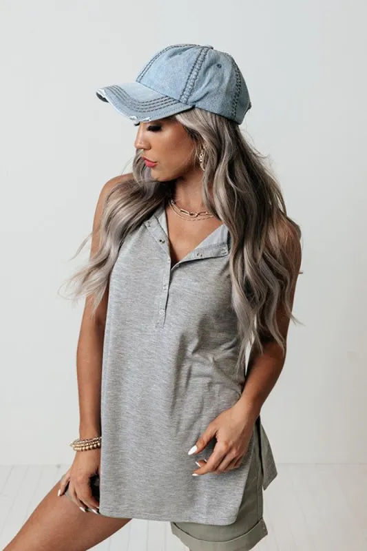 Encouragement Shift Top In Grey sold by Impressions