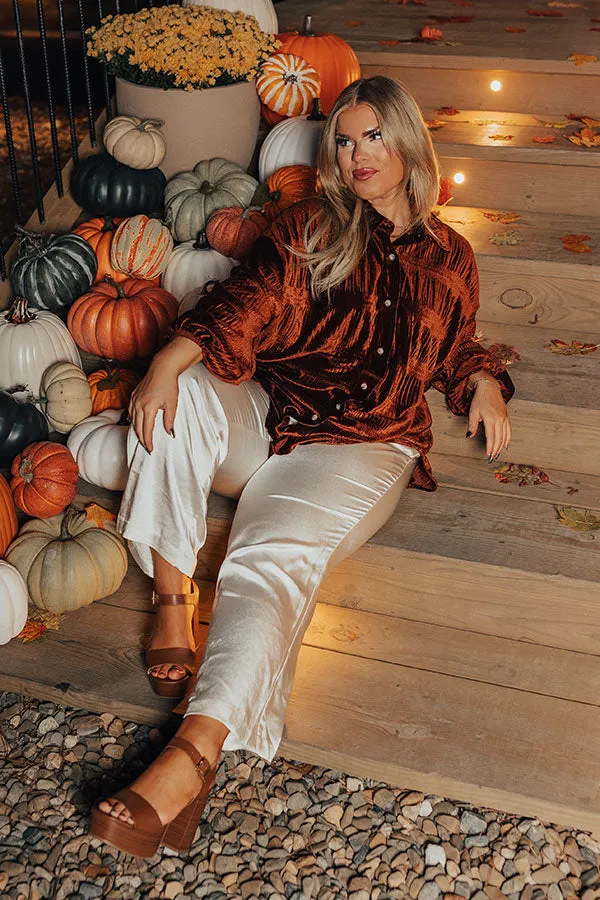 Amazing Views Velvet Top in Dark Cinnamon Curves sold by Impressions product image thumbnail 3