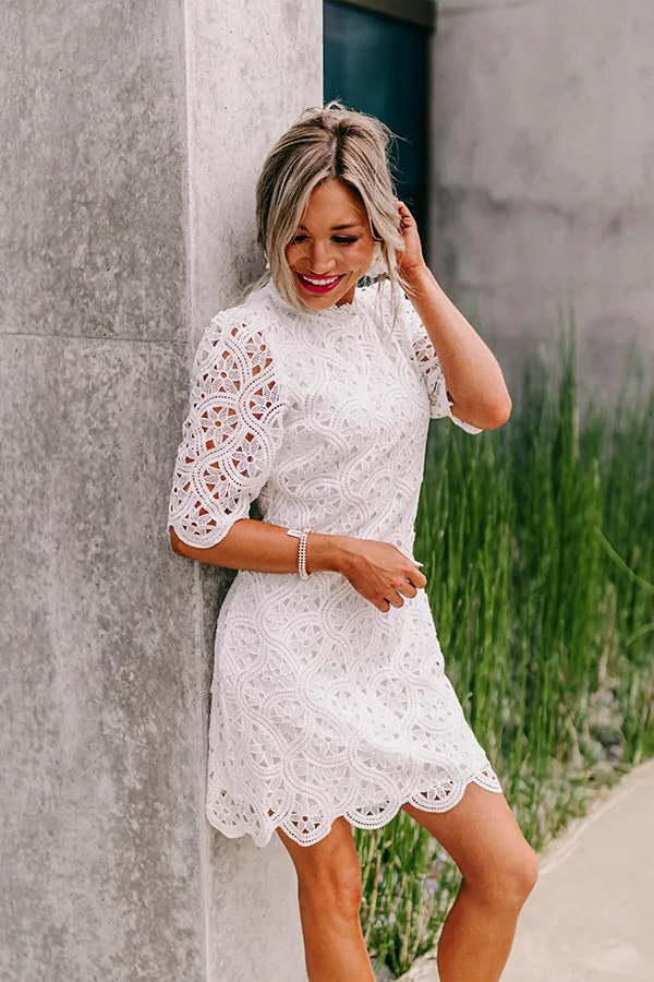 Claim To Love Crochet Dress in White sold by Impressions