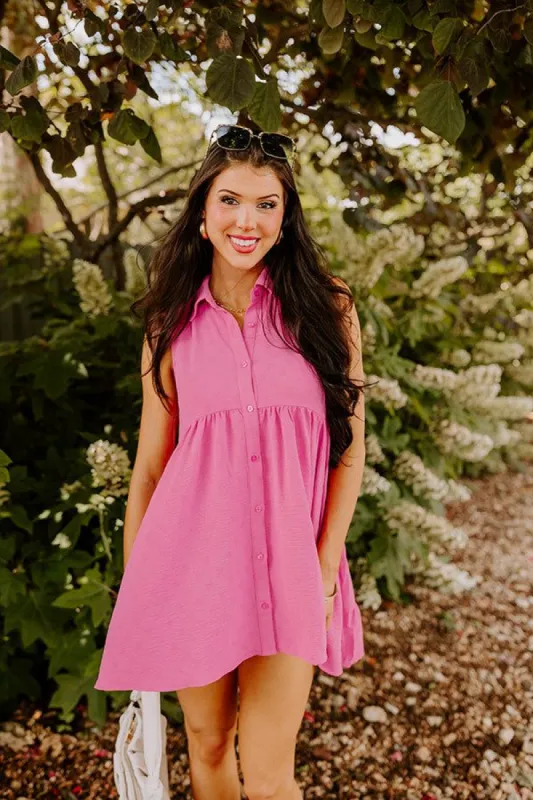 Write It Down Tunic Dress In Pink sold by Impressions