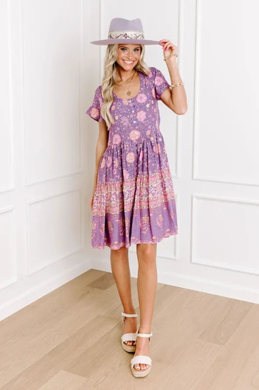 English Garden Floral Mini Dress sold by Impressions