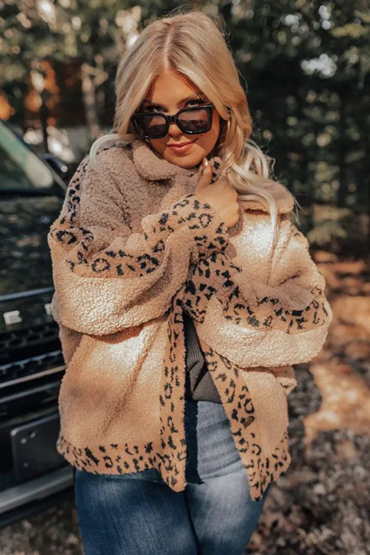 Chestnut Latte Sherpa Jacket Curves sold by Impressions