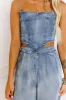 Downtown Dallas High Waist Chambray Pants sold by Impressions
