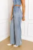 Downtown Dallas High Waist Chambray Pants sold by Impressions