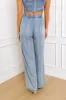 Downtown Dallas High Waist Chambray Pants sold by Impressions