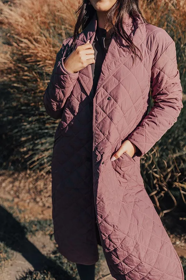 Chilly Wind Quilted Coat in Light Royal Plum sold by Impressions product image thumbnail 4