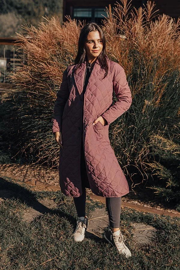 Chilly Wind Quilted Coat in Light Royal Plum sold by Impressions product image thumbnail 5