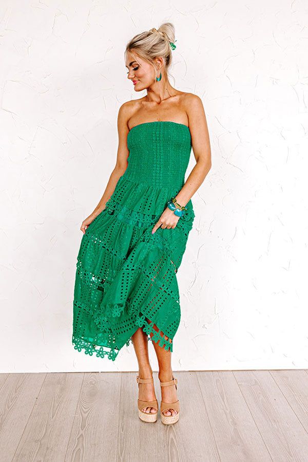 Every Hour Smocked Eyelet Midi sold by Impressions product image thumbnail 4