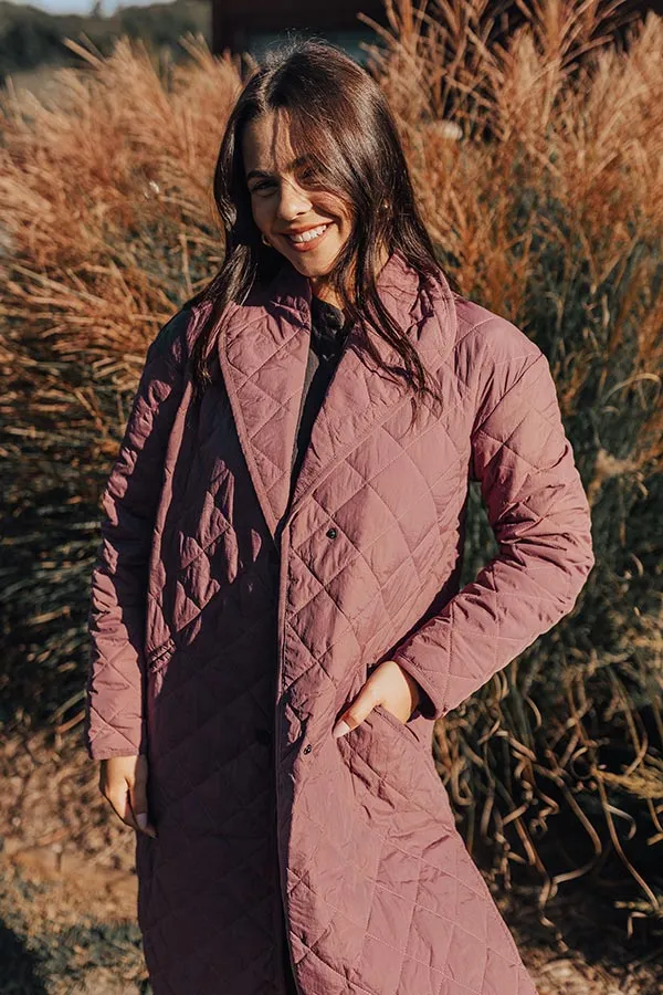 Chilly Wind Quilted Coat in Light Royal Plum sold by Impressions product image thumbnail 3