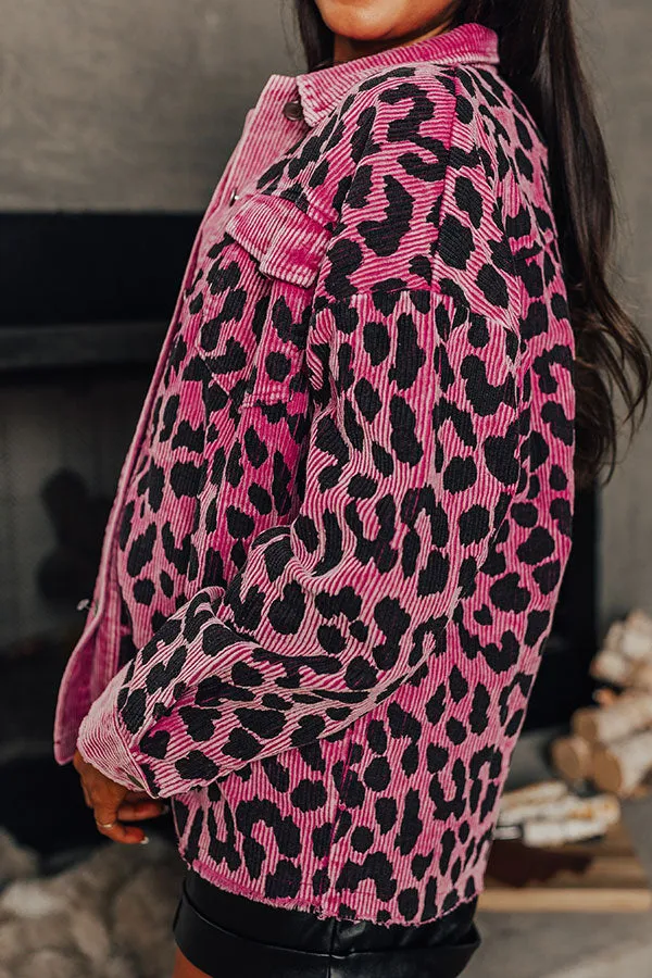 Leopard And Merlot Corduroy Jacket in Orchid sold by Impressions product image thumbnail 3