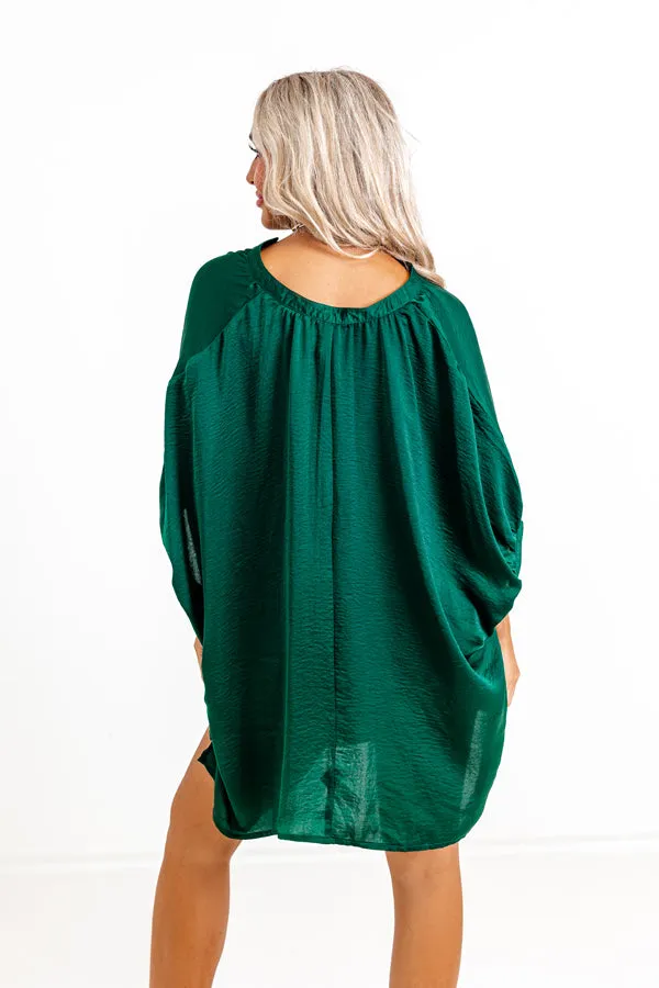 New To Town Shift Top In Hunter Green sold by Impressions product image thumbnail 4