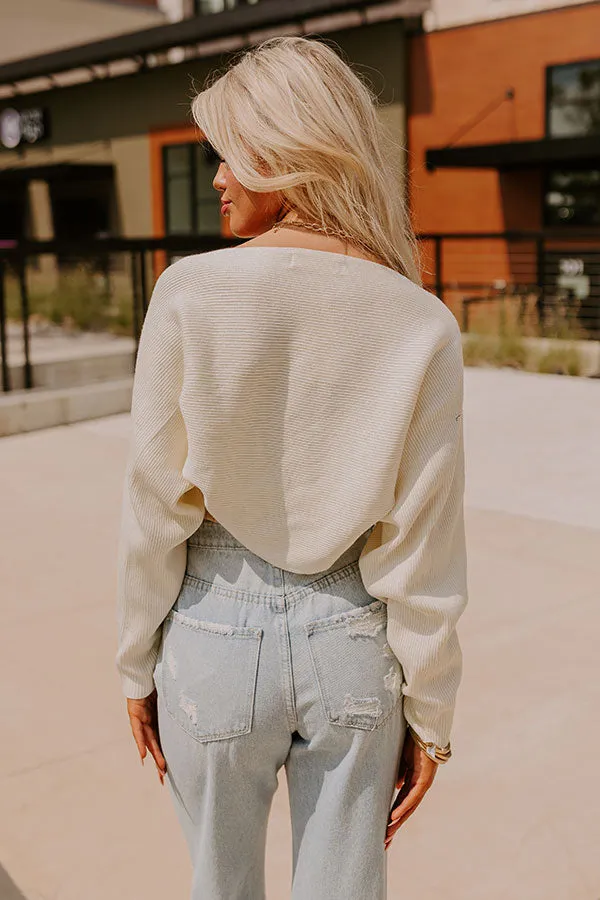 Aspen Plans Shrug Sweater In Cream sold by Impressions product image thumbnail 4