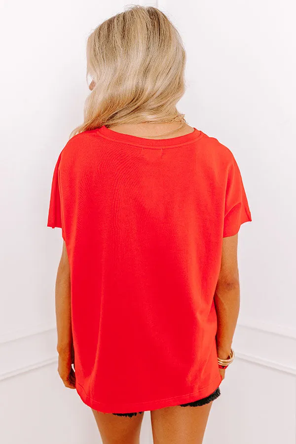 Field Day Letter Patch Tee in Bright Red sold by Impressions product image thumbnail 2