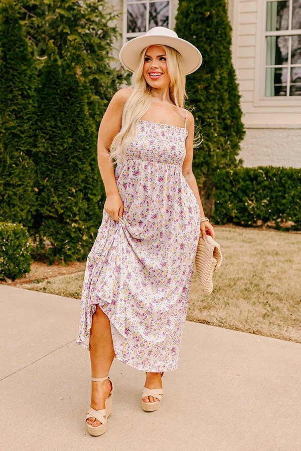 Smiles and Sunshine Floral Maxi in Lavender Curves sold by Impressions product image thumbnail 2