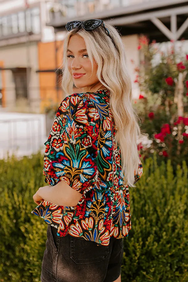 Tropical Dream Front Tie Top sold by Impressions product image thumbnail 3