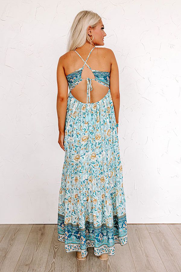 Everlasting Dreams Floral Maxi In Aqua sold by Impressions product image thumbnail 3