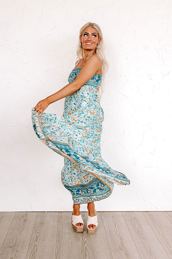 Everlasting Dreams Floral Maxi In Aqua sold by Impressions product image thumbnail 4