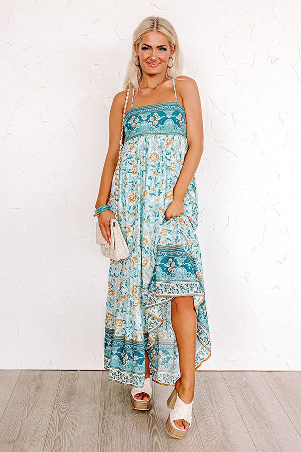 Everlasting Dreams Floral Maxi In Aqua sold by Impressions product image thumbnail 5
