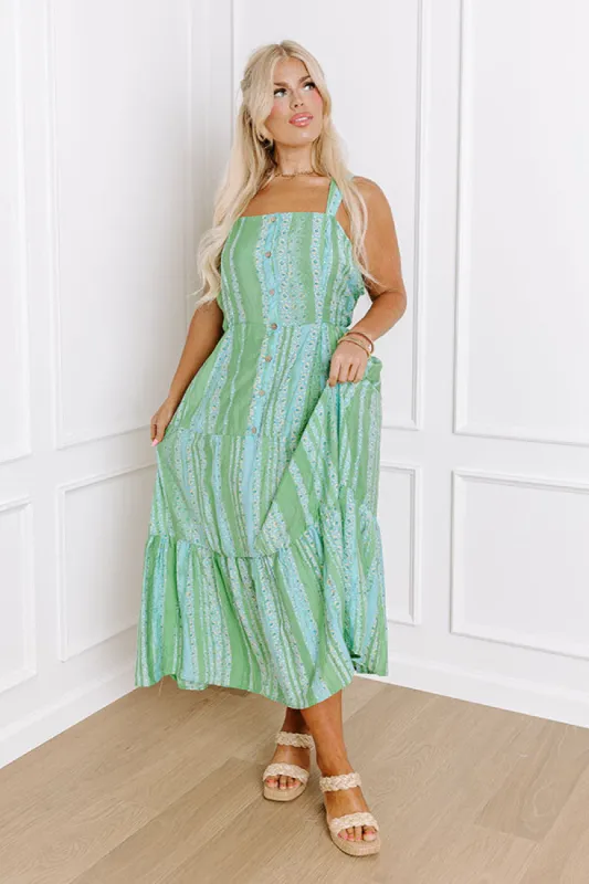 Sunny in Santa Barbara Midi in Kelly Green Curves sold by Impressions