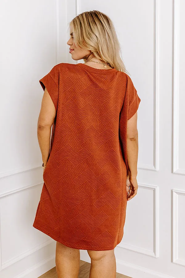 Sunny Days Shift Dress in Rust Curves sold by Impressions product image thumbnail 4