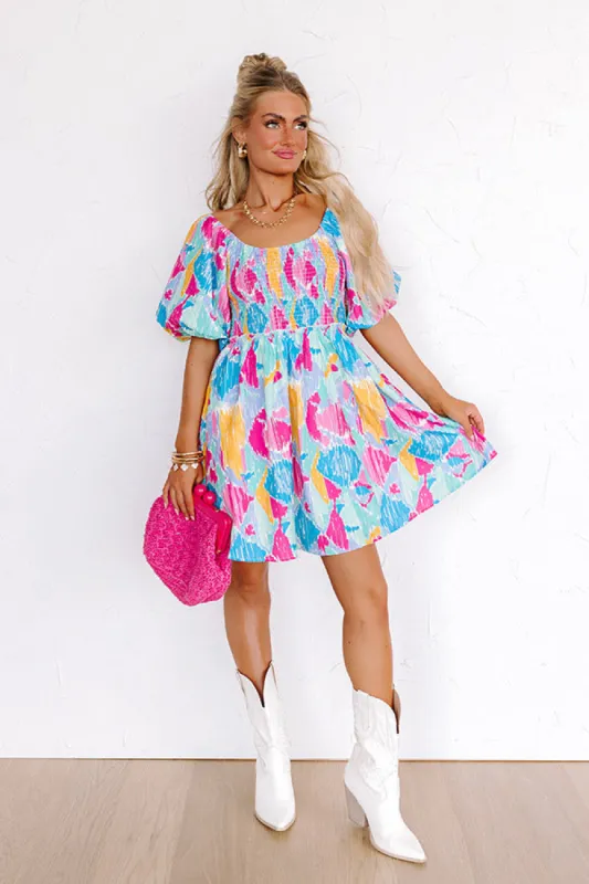 Candy Crush Smocked Mini Dress sold by Impressions