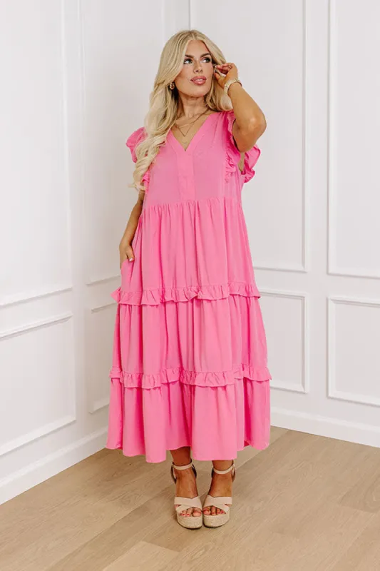 Patio Days Midi In Pink Curves sold by Impressions