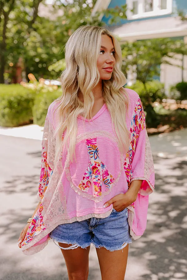 Peaceful Pause Lace Top in Pink sold by Impressions product image thumbnail 2