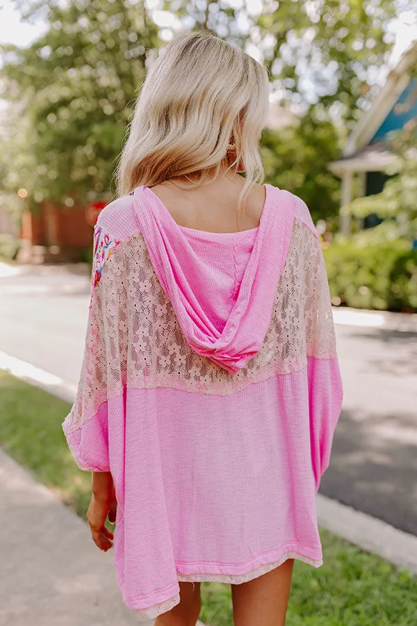 Peaceful Pause Lace Top in Pink sold by Impressions product image thumbnail 3