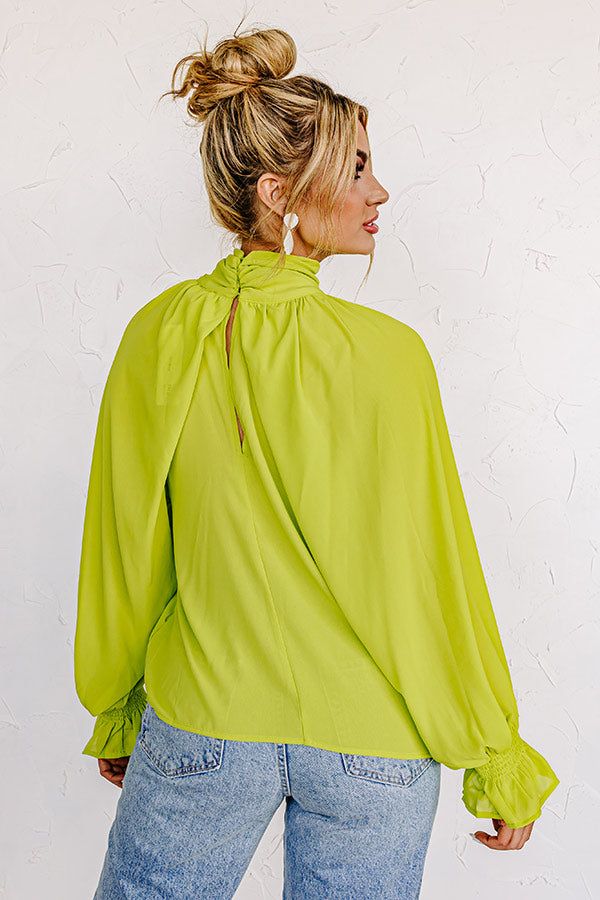 Sweetly Swaying Along Top In Lime Punch sold by Impressions product image thumbnail 4