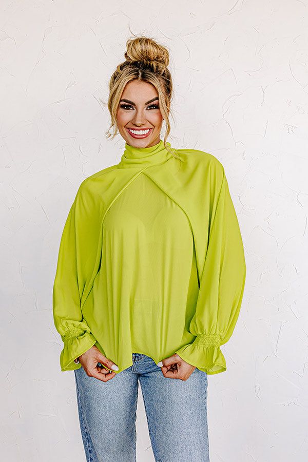 Sweetly Swaying Along Top In Lime Punch sold by Impressions product image thumbnail 3
