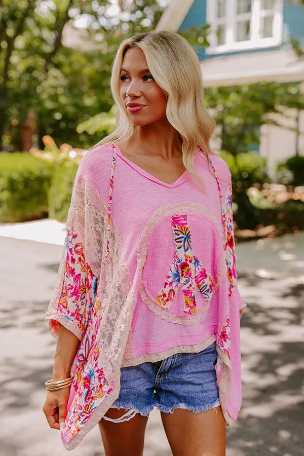 Peaceful Pause Lace Top in Pink sold by Impressions product image thumbnail 4