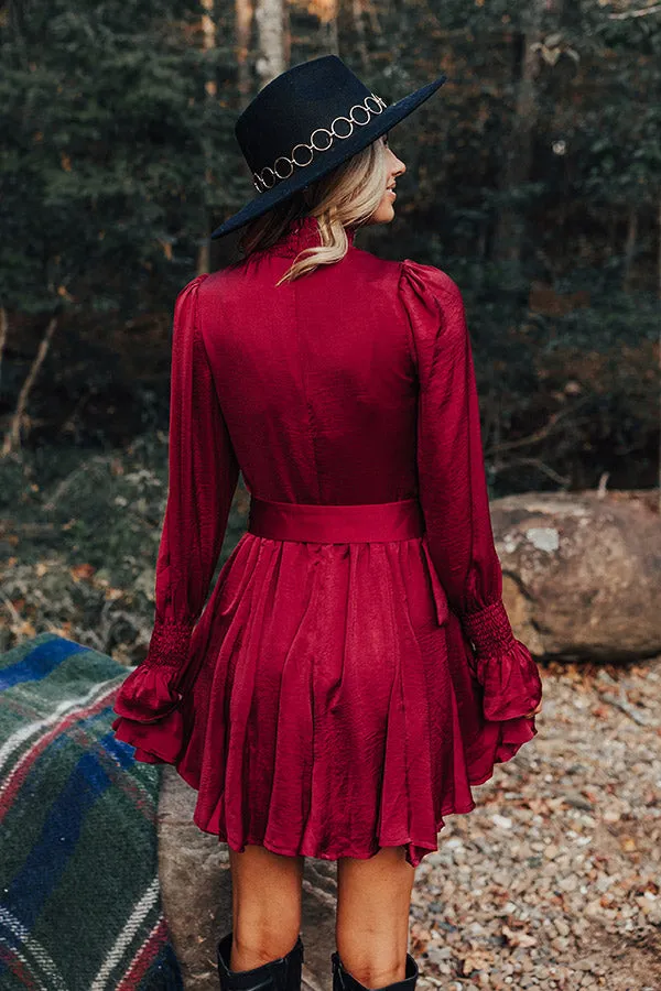 Prosecco Splash Mini Dress In Wine sold by Impressions product image thumbnail 4