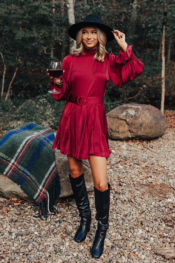 Prosecco Splash Mini Dress In Wine sold by Impressions product image thumbnail 3