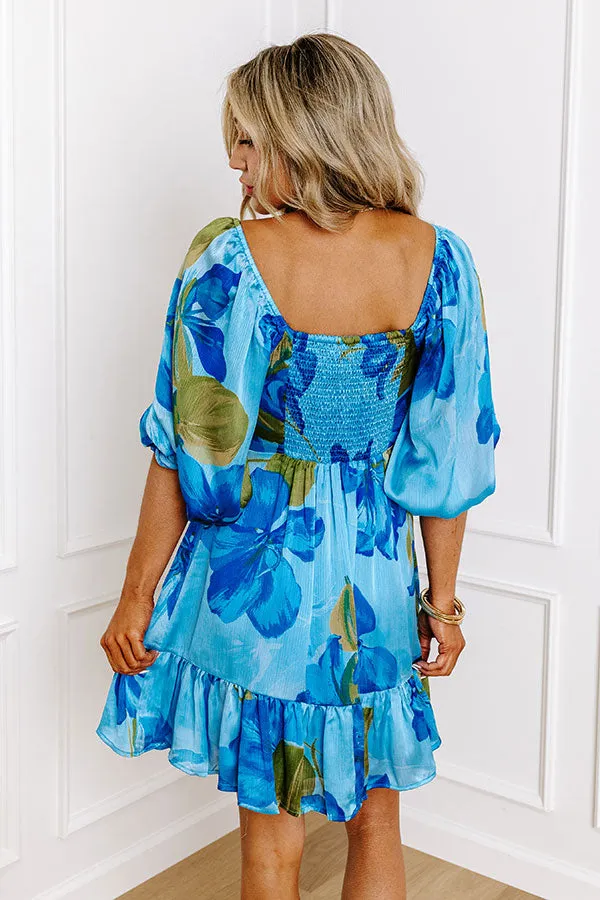 Sweethearts Floral Mini Dress in Blue sold by Impressions product image thumbnail 4