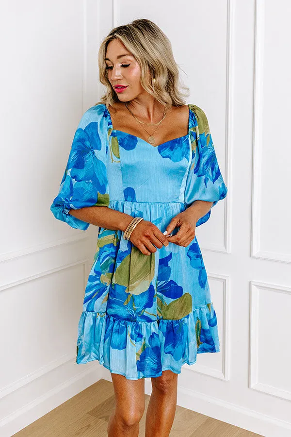 Sweethearts Floral Mini Dress in Blue sold by Impressions product image thumbnail 2