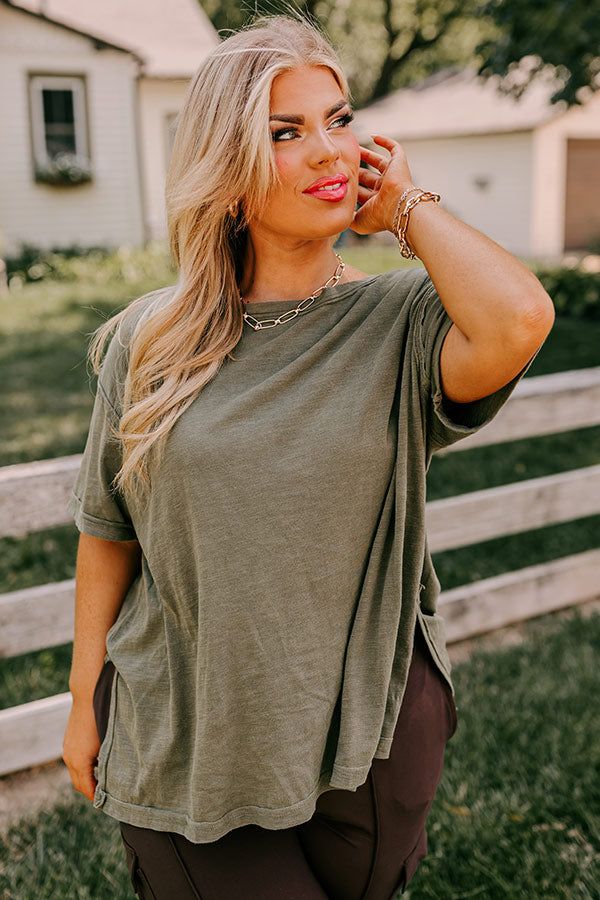 Sonoma Breeze Shift Tee In Olive Curves sold by Impressions product image thumbnail 3