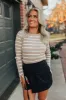 Effortless Elegance Embellished Top In Iced Latte sold by Impressions