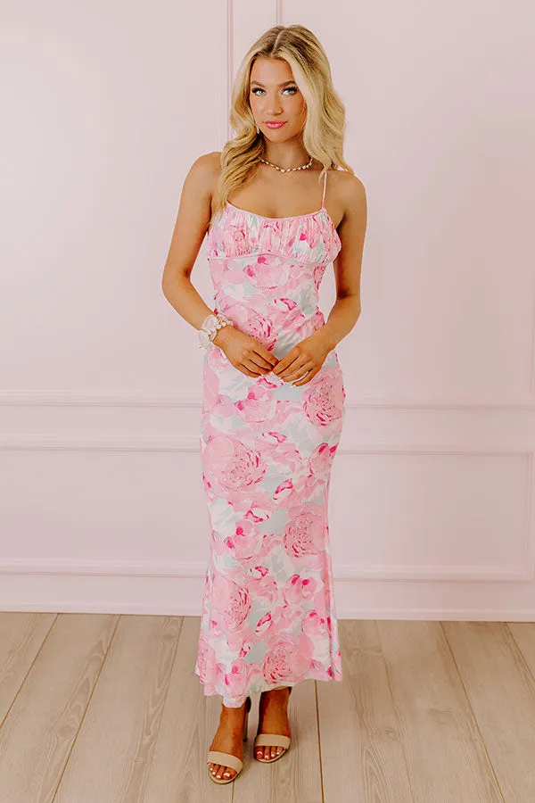 Rose Petal Reverie Ruched Midi sold by Impressions product image thumbnail 4