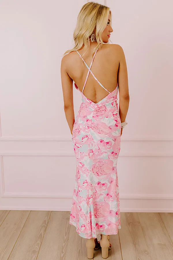 Rose Petal Reverie Ruched Midi sold by Impressions product image thumbnail 5