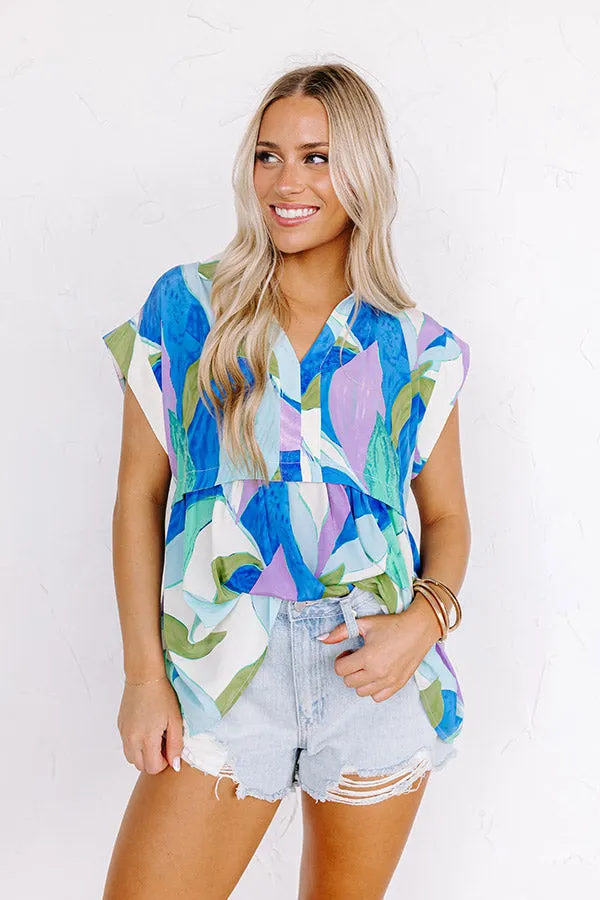 On The Brightside Shift Top in Royal Blue sold by Impressions product image thumbnail 5