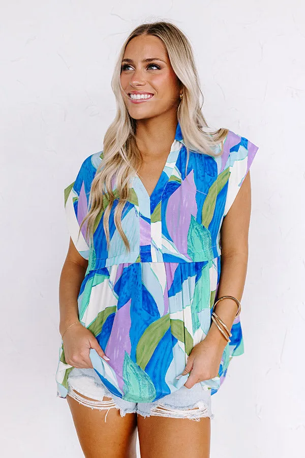 On The Brightside Shift Top in Royal Blue sold by Impressions product image thumbnail 4