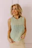 Oceans Away Knit Top In Sea Glass sold by Impressions