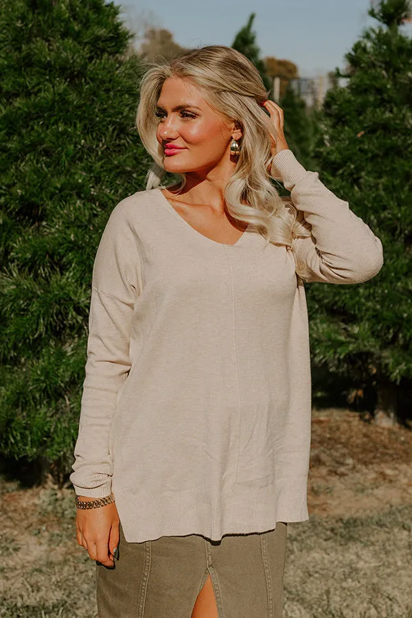 Fall Latte Shift Sweater in Beige sold by Impressions product image thumbnail 4