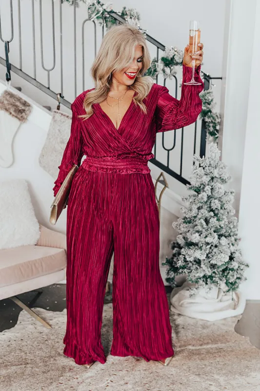 Luxe Lady Pleated Jumpsuit Curves sold by Impressions