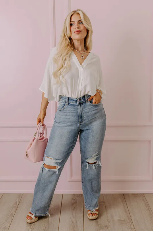 Judy Blue Ruby High Waist Straight Leg Jean Curves sold by Impressions