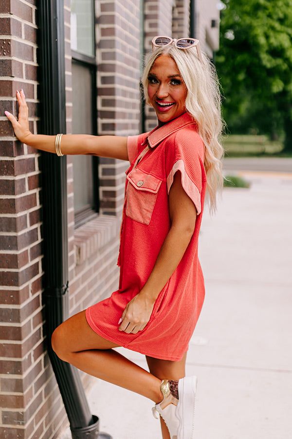 Wonderful Weekend Waffle Knit Romper in Tangerine sold by Impressions product image thumbnail 4