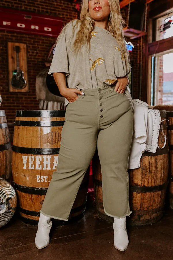 The McKenzie High Waist Jean In Sage Curves sold by Impressions product image thumbnail 4