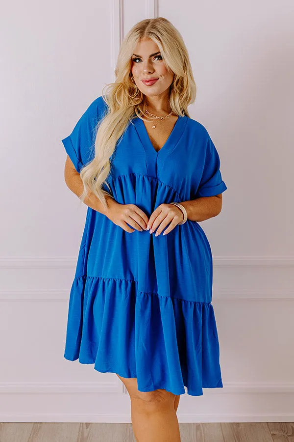 Cool Cruise Shift Dress in Royal Blue Curves sold by Impressions product image thumbnail 5