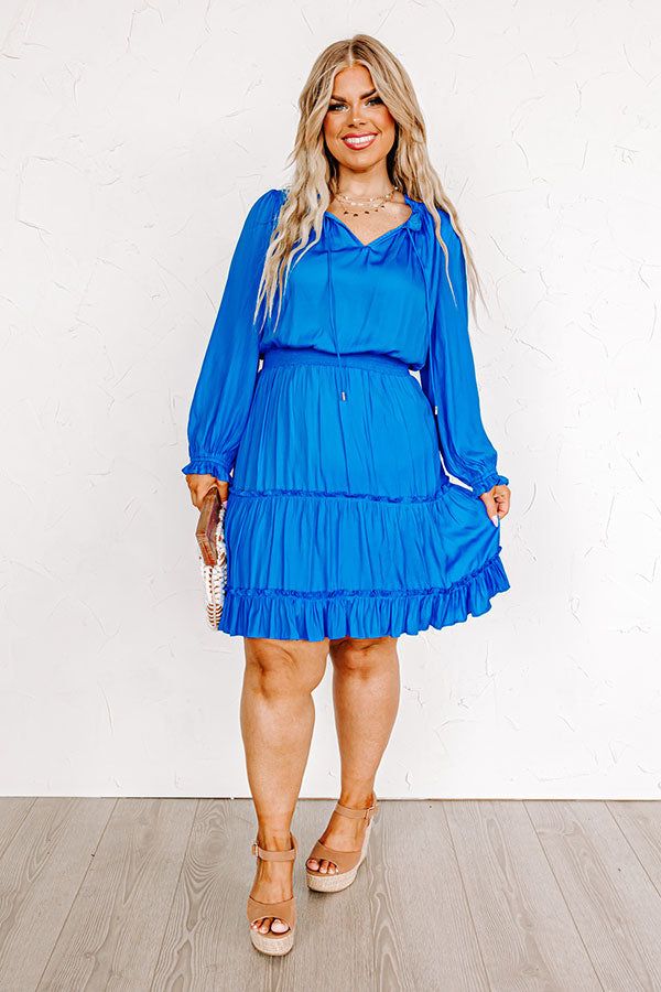 Weekend Meetup Dress In Royal Blue Curves sold by Impressions product image thumbnail 3
